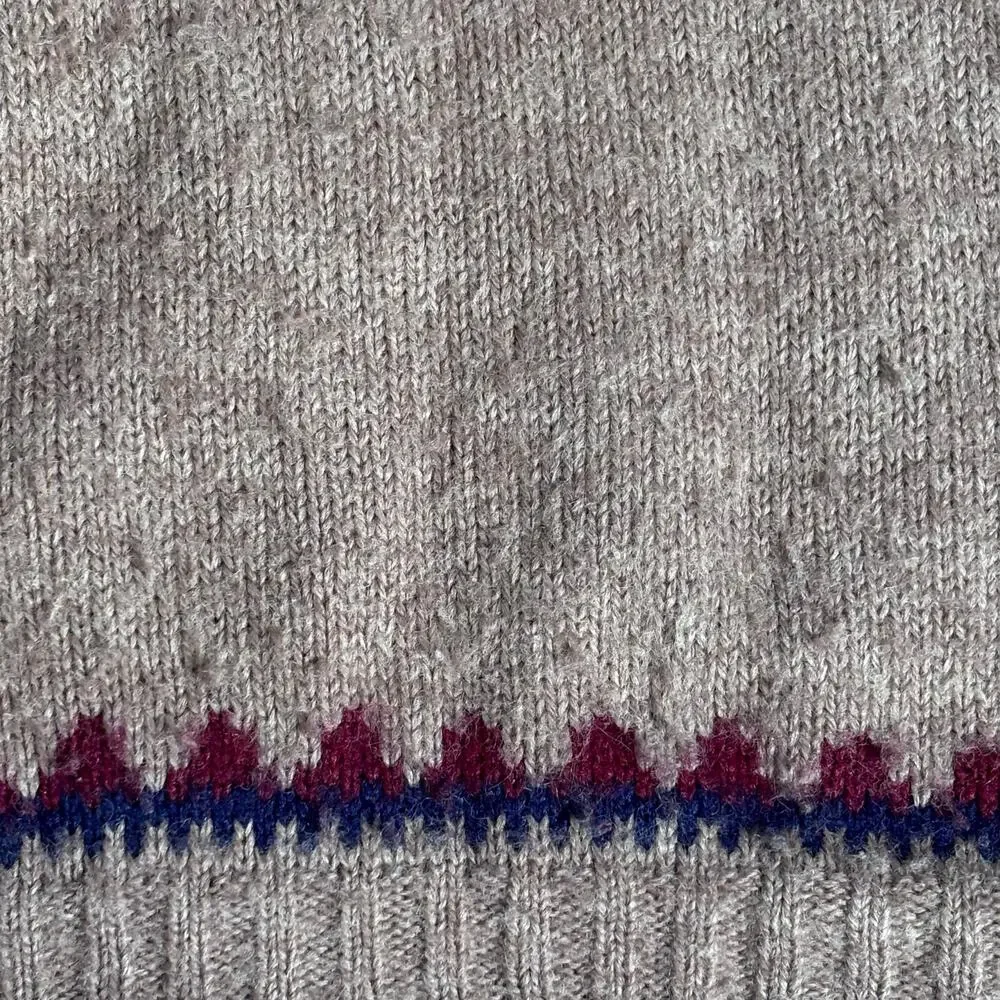 Vintage 90s Robert Bruce Fair Isle Reindeer Knit Sweater Nordic Ski Unisex Wool